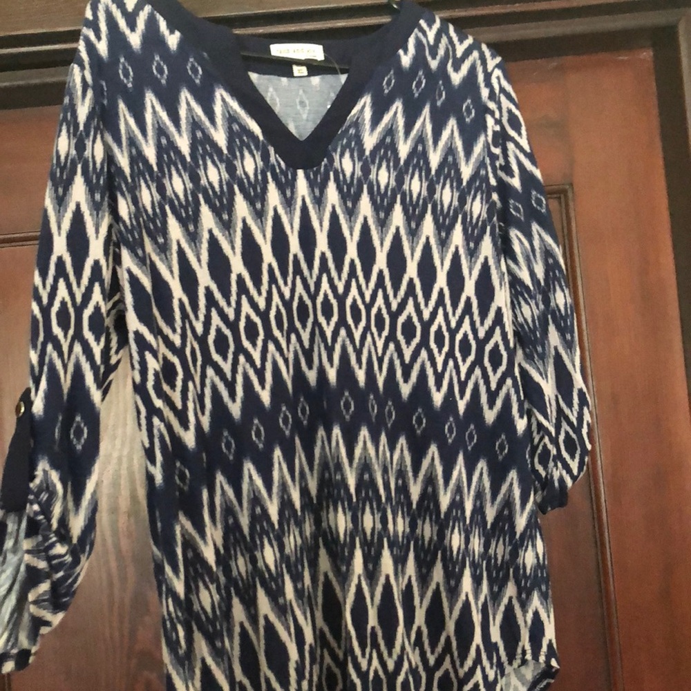 Navy Blue Quarter sleeve blouse